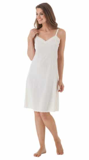 Adjustable Satin Strap Full Dress Slip