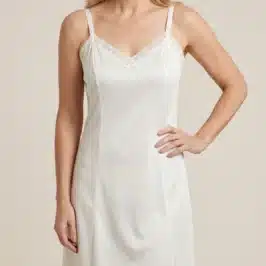 Adjustable Satin Strap Full Dress Slip