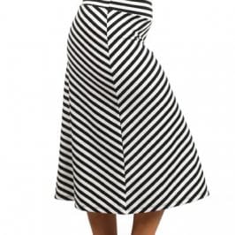 Diagonal Striped Skirt