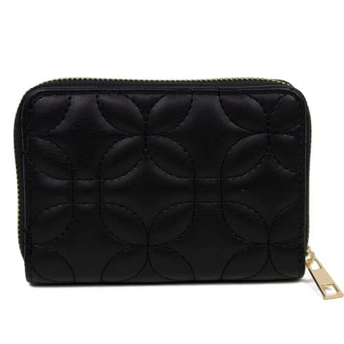 Black quilted Zippered Wallet – The Knee LengthFrock