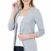 Solid Colour  Snap Cardigan - Image 5