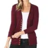 Solid Colour  Snap Cardigan