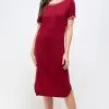 Solid t-shirt dress with off white binding - Image 6