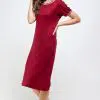 Solid t-shirt dress with off white binding - Image 5
