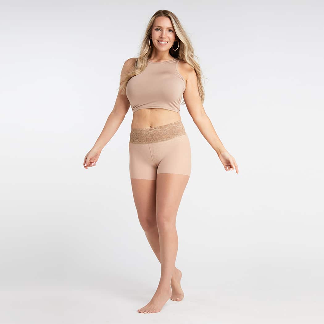 Light Nude Pantyhose, Sheer With Comfort Top by Hipstik – The Knee