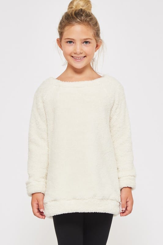 Girls Sherpa Sweater – The Knee LengthFrock