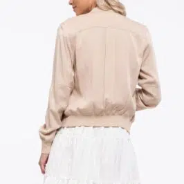 Khaki or Olive Woven Bomber Jacket