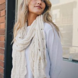 Scalloped Knitted Scarf