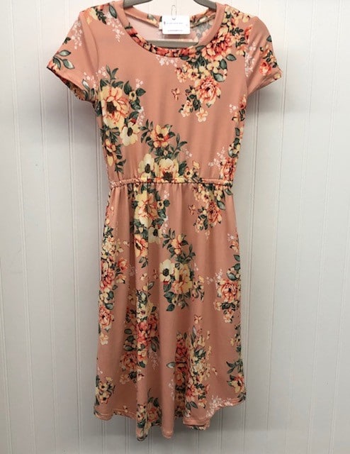 Peach Floral Moms and Littles Matching! – The Knee LengthFrock