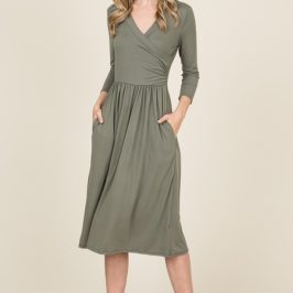 Sage Wrap Dress