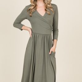 Sage Wrap Dress