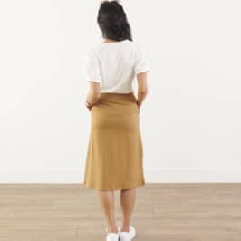 A-line knee length skirt