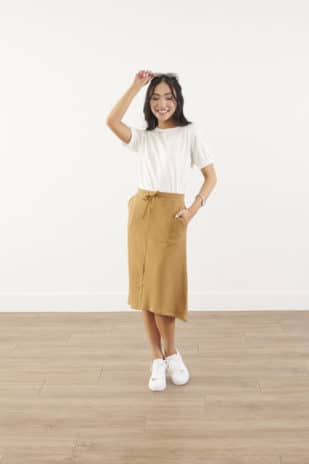 A-line knee length skirt