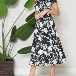 Black and White Floral