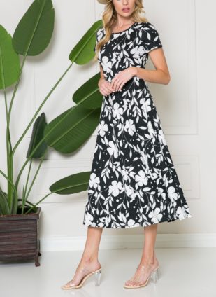 Black and White Floral