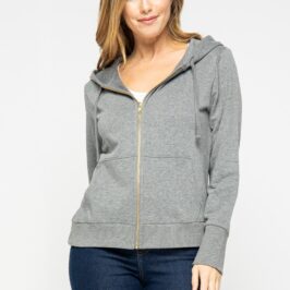 Dark Heather Grey Hoodie with Zipper