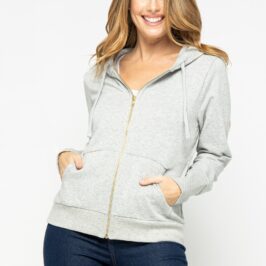 Light  Heather Grey Hoodie with Zipper