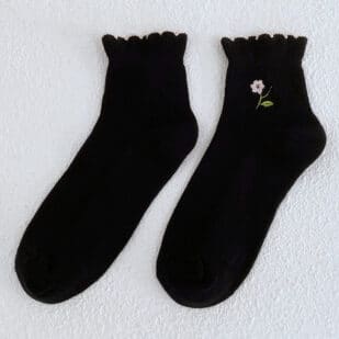 Floral Ruffle Socks - Image 2