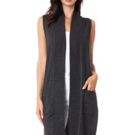 Long  Charcoal Grey Vest