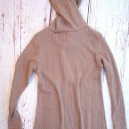 Mocha Cable Knit Hoodie