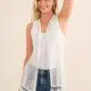 White Crocheted Vest - Image 3