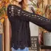 Lacy Black Sweater - Image 2