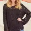 Lacy Black Sweater - Image 4