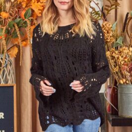 Lacy Black Sweater