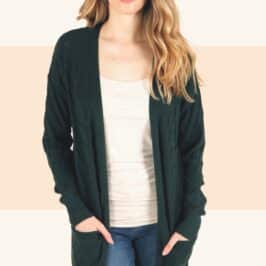 Diamond Cardigan Hunter Green