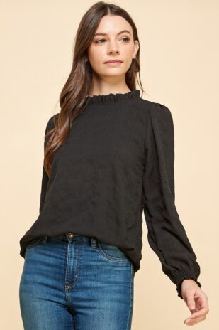 Black Textured Top - Image 3