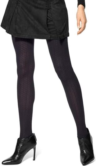 Cable Knit Tights Black - Image 3