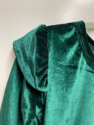 Girls Green Velvet Christmas Dress - Image 3