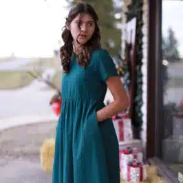Alberta Dress in Forest Green