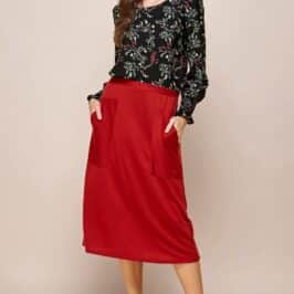 Rust Midi Skirt