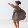 Mila Long Sleeve Jersey Dress | Walnut - Image 3