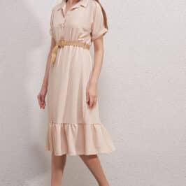 Beige Boston Midi