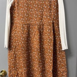 Ditzy Rust Jumper Dress