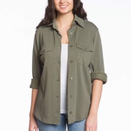 Olive Vintage Wash Shacket