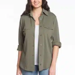 Olive or Black Vintage Wash Shacket