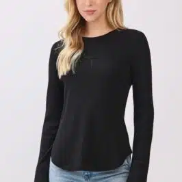 Black Ribbed Shirt