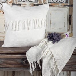 White Cotton Throw