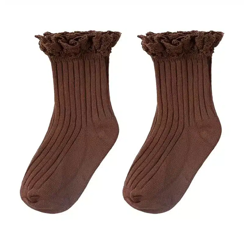 Littles Lace Edge Socks - Image 3