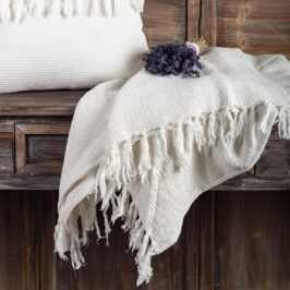White Cotton Throw