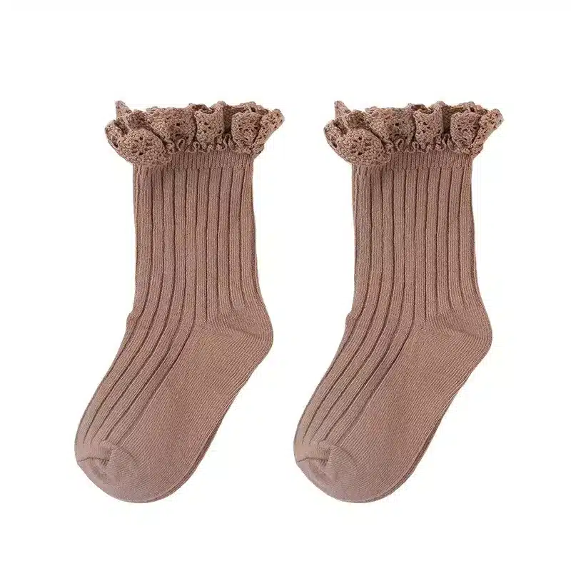 Littles Lace Edge Socks